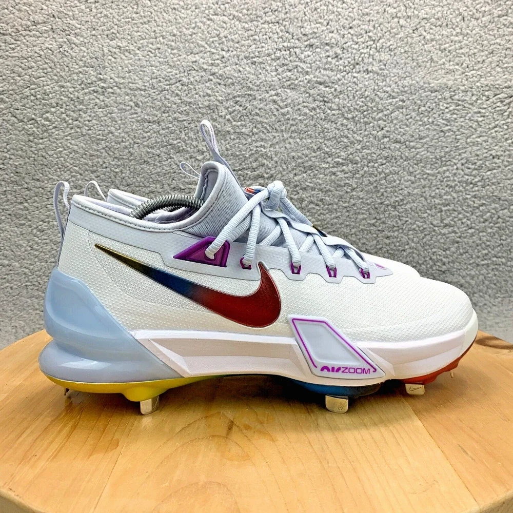 Nike Force Zoom Trout 9 Elite Mens Size 12 Metal Baseball Cleats White NEW